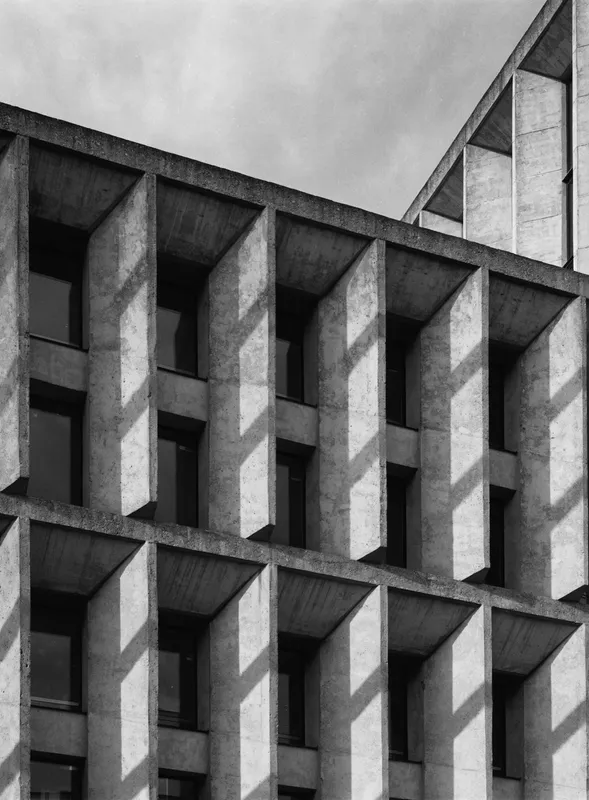 Brutalist concrete architecture