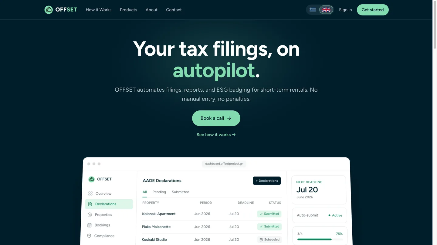 OFFSET: Tax filings for short-term rentals, on autopilot.